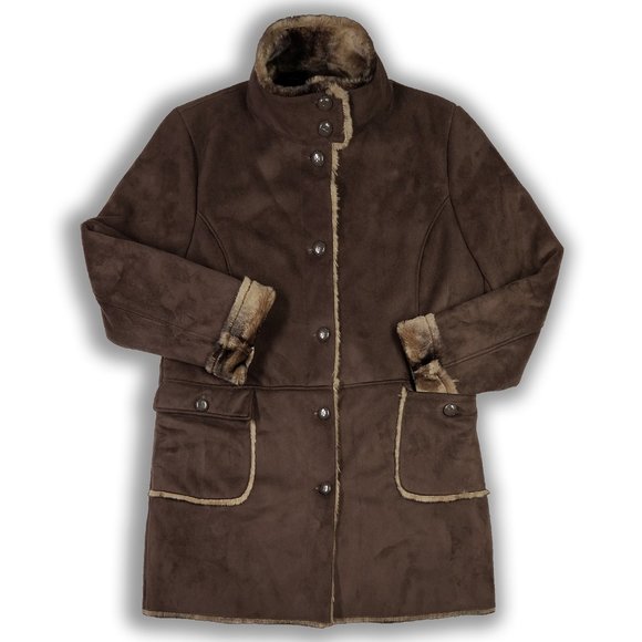 Women's Orvis Shearling Winter Coat - Picture 2 of 12